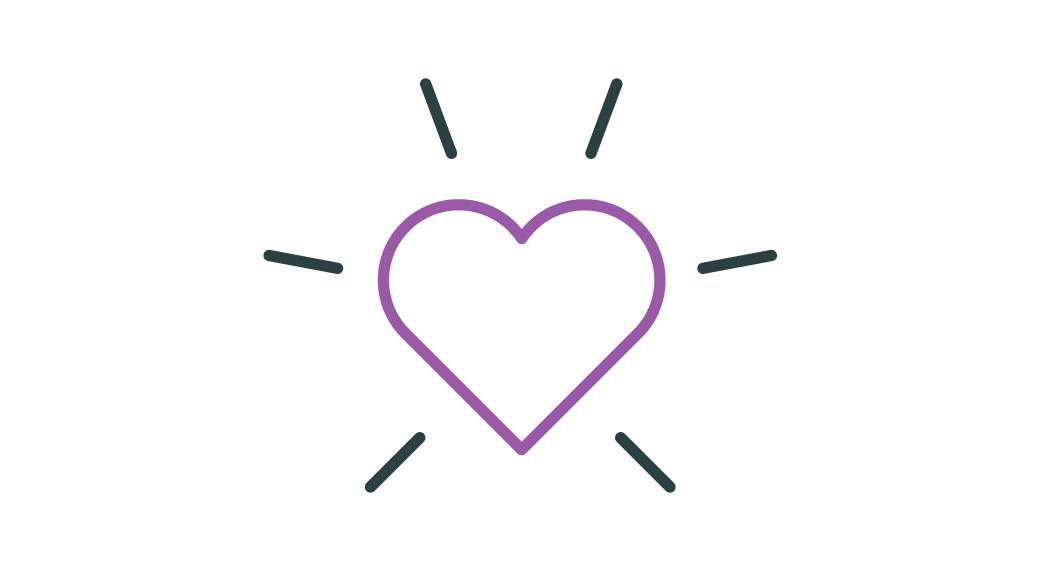 Image of a glowing heart